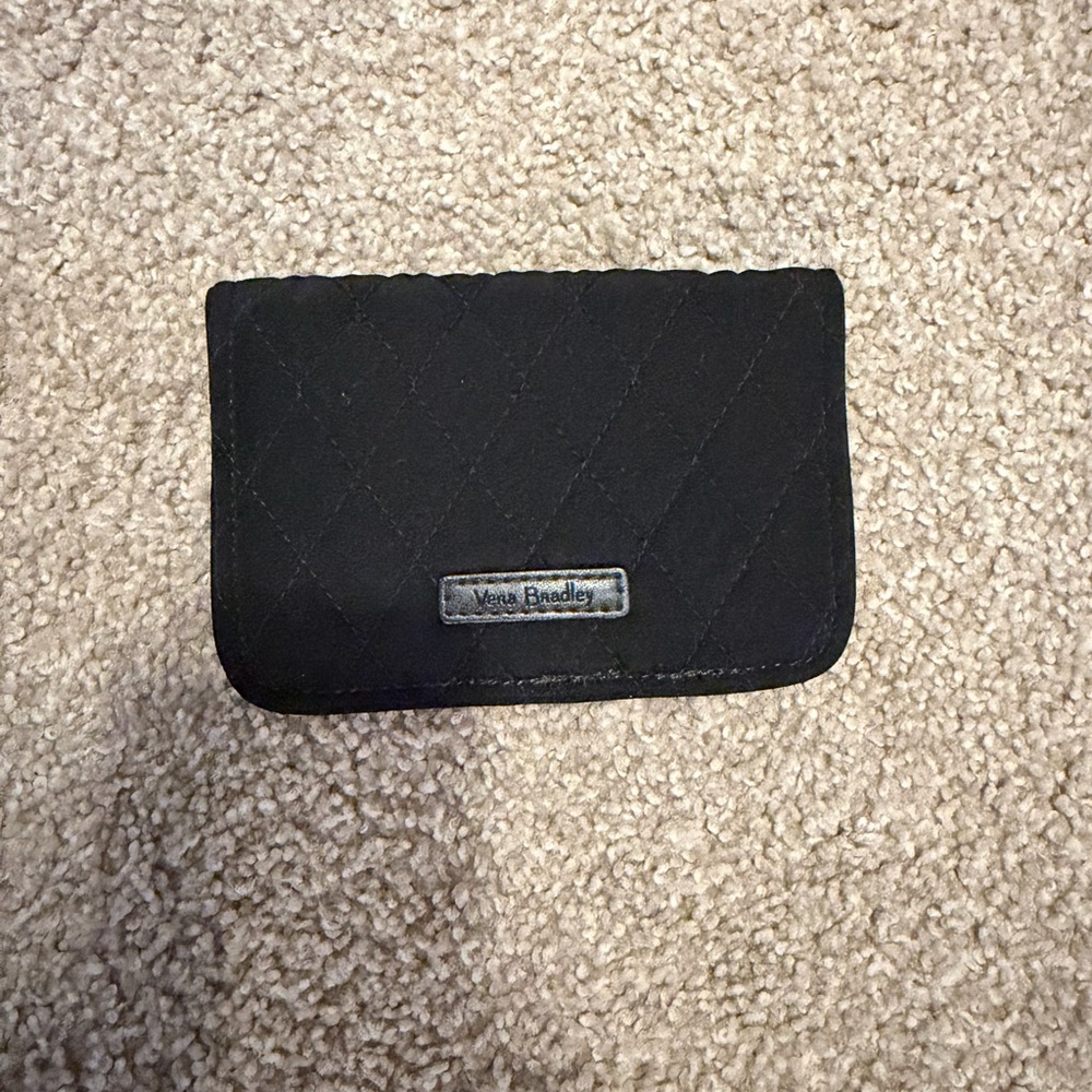 Vera Bradley Black Quilted Card Holder